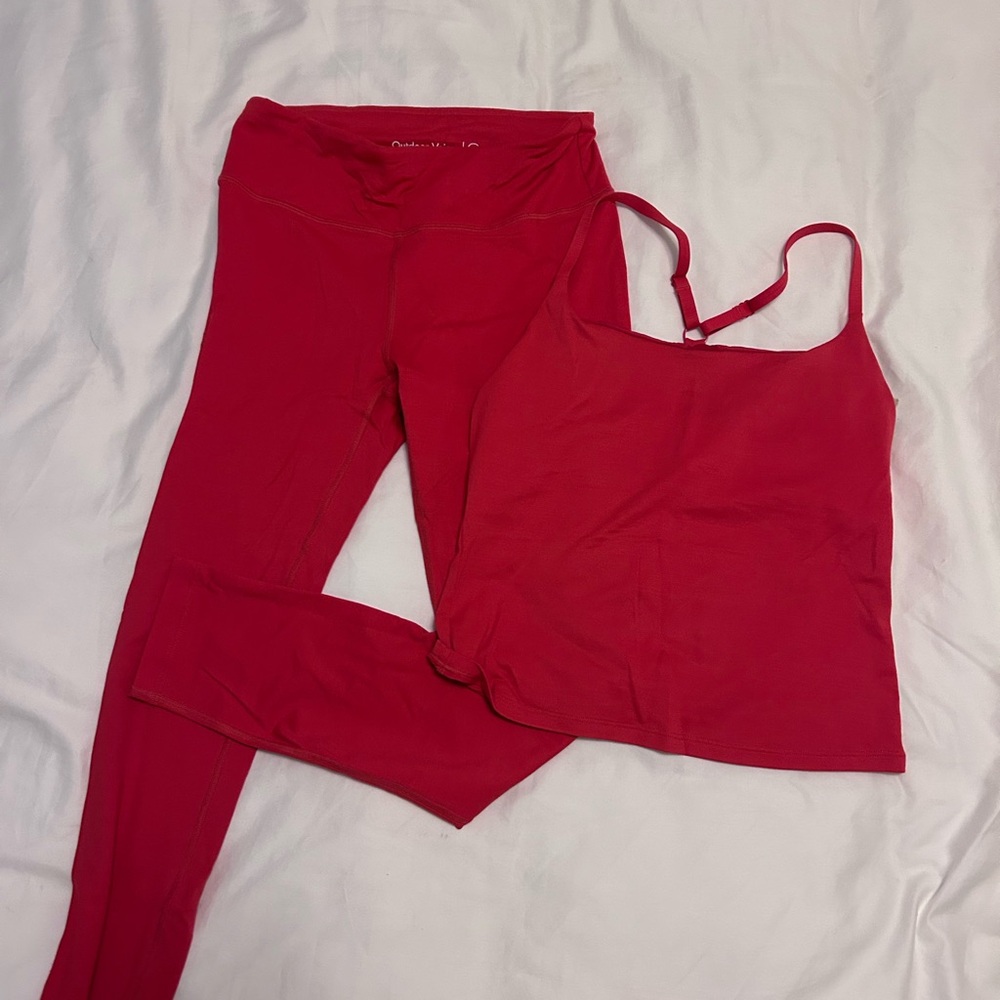 Outdoor Voices Vibrant Red Activewear Set